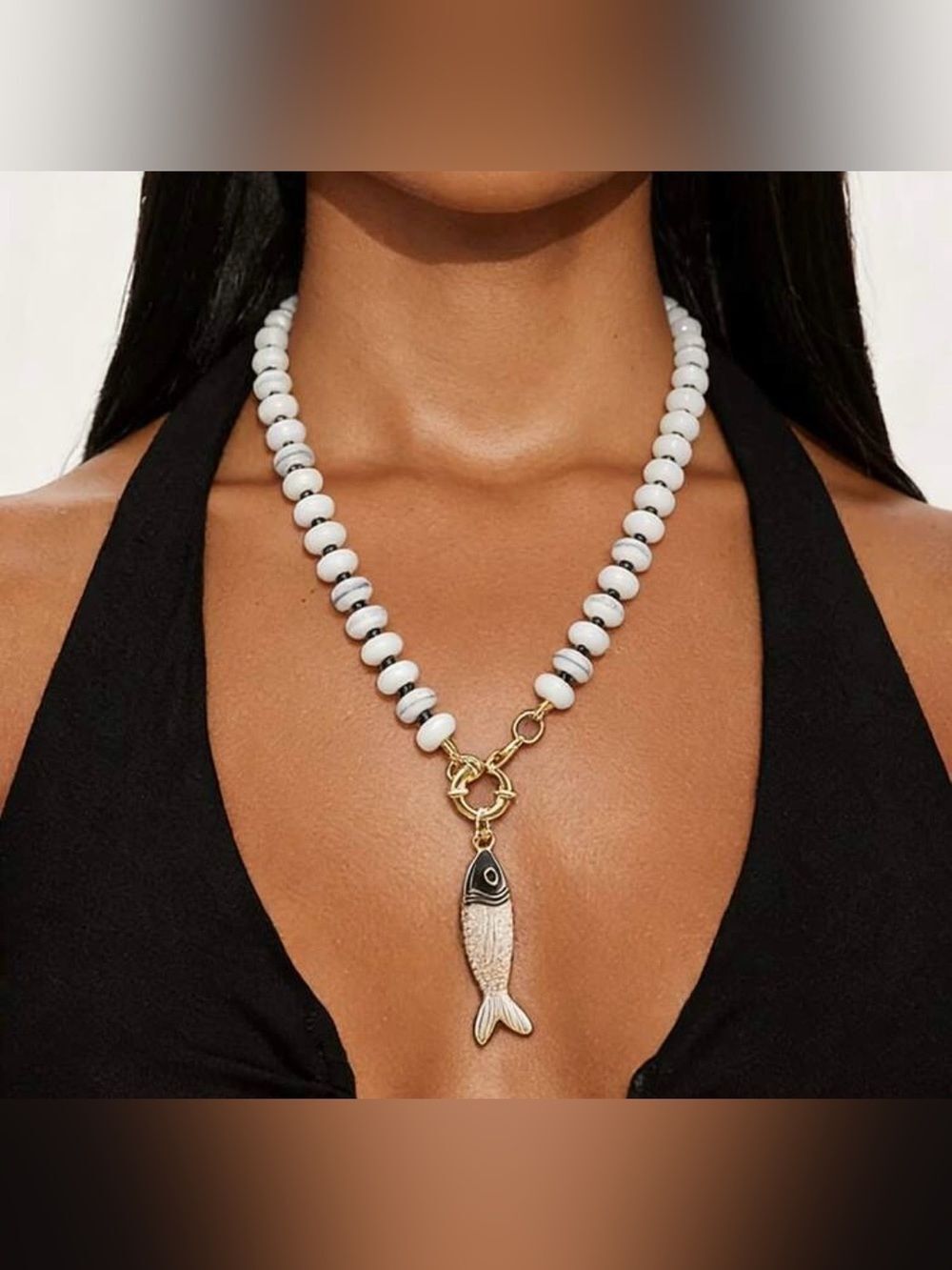 Fish Necklace Q1189